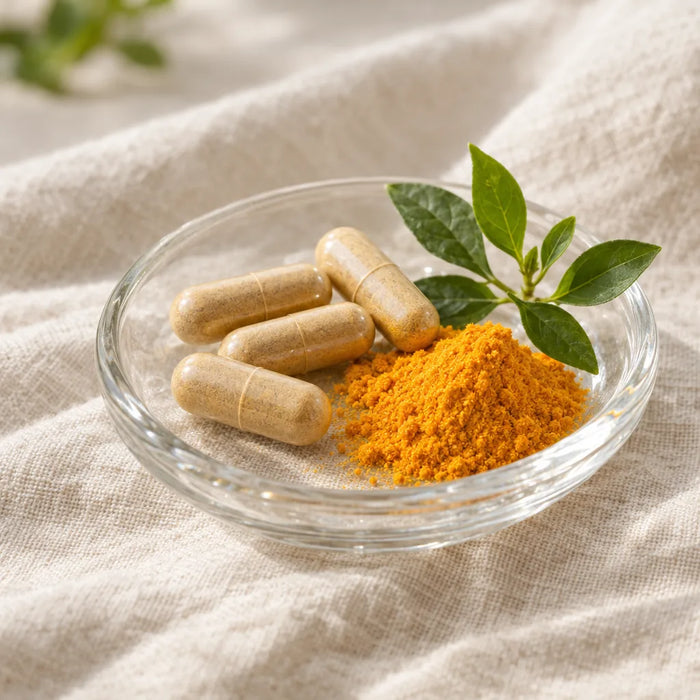CoQ10 capsules and turmeric